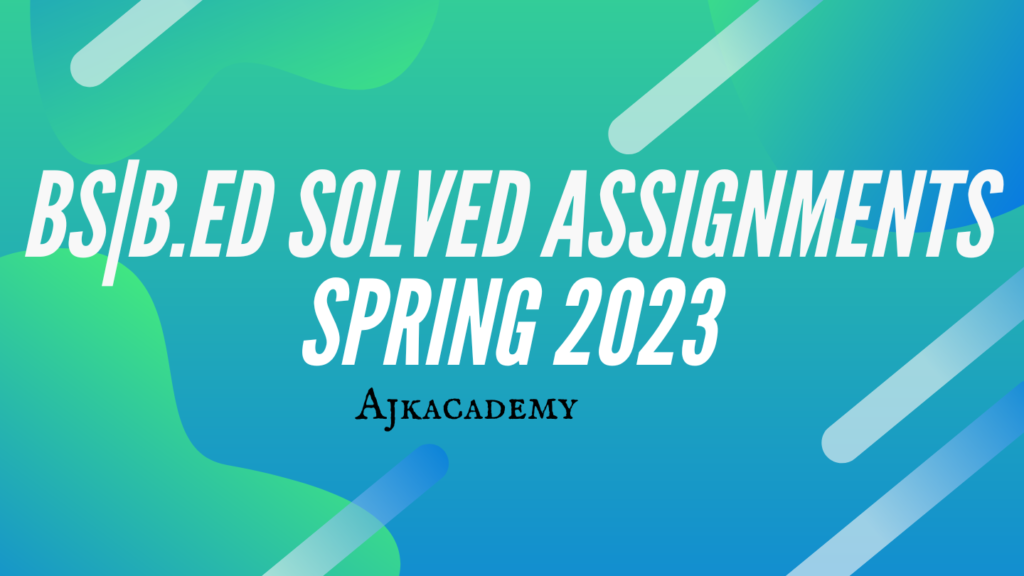 bs|bed solved assignment spring 2023