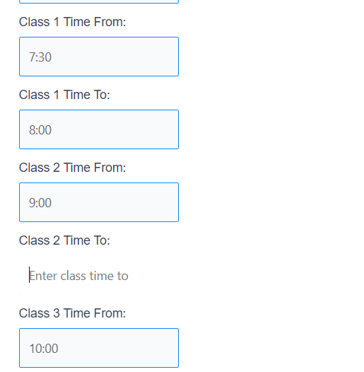 time table